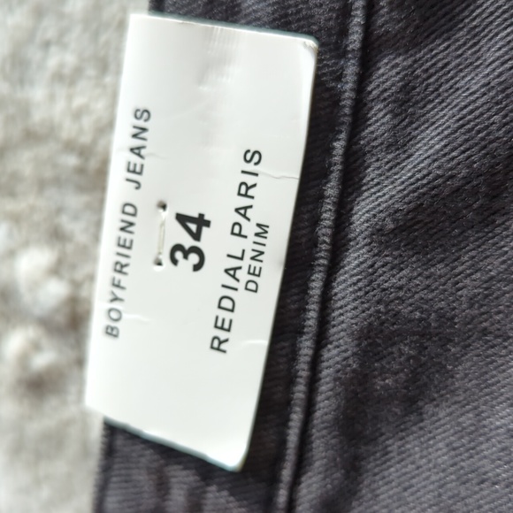 Nasty Gal Redial Paris High Rise Faded Black Boyfriend Jeans Size 6 Waist 25 NWT - Picture 2 of 7